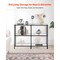 3-Tier Glass Console Table Modern Sofa Side Table with Iron Legs for Living Room Hallway